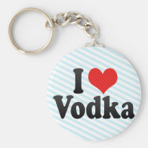 I Love Vodka Keychains