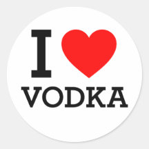 I Love Vodka Sticker