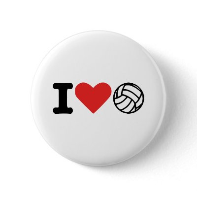 I love volleyball button