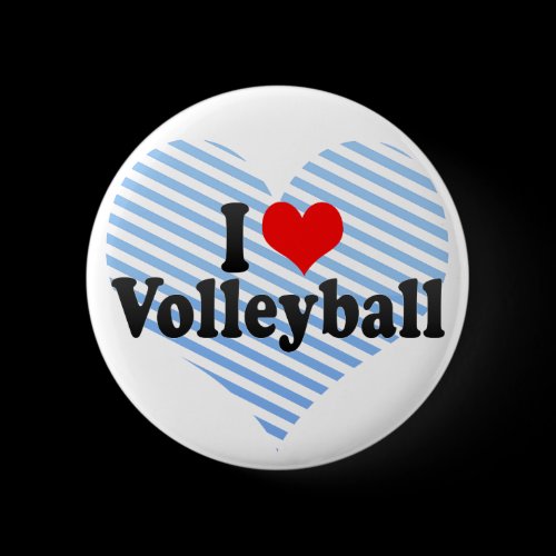 I Love Volleyball Pins