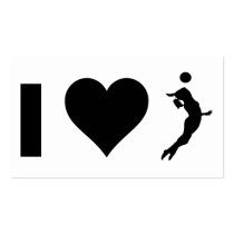 I Love Volleyball (Female) Business Card Template