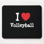 I love Volleyball heart custom personalized Mouse Pads