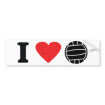 I love volleyball icon bumper stickers