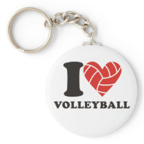 I love volleyball keychain