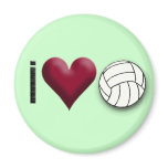 i love volleyball magnets