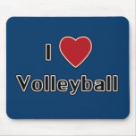 I Love Volleyball Mousepads