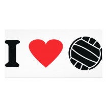 I love volleyball photo cards by TomaniacLines I love volleyball photo cards
