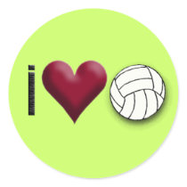 i love volleyball stickers