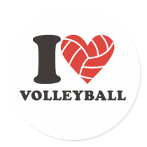 I love volleyball stickers