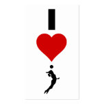 I Love Volleyball Vertical (Female) Business Card Template