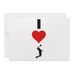 I Love Volleyball Vertical (Male) Custom Invite