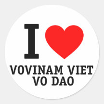 I Love Vovinam Viet Vo Dao Round Sticker
