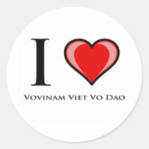 I Love Vovinam Viet Vo Dao Stickers