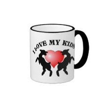 I Love w/Heart My Kids! Mug