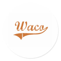 I Love Waco Texas Round Sticker