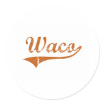 I Love Waco Texas Round Sticker