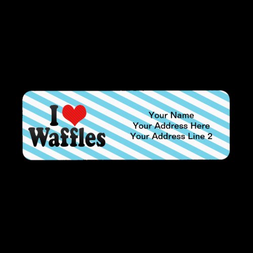 I Love Waffles Custom Return Address Labels