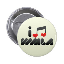 I Love Waila Pinback Buttons