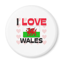 I Love Wales magnets