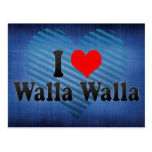 I Love Walla Walla, United States Post Card