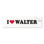 I LOVE WALTER BUMPER STICKERS