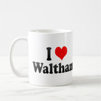 I Love Waltham, United States mugs