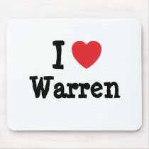 I love Warren heart custom personalized mousepads