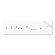 I love Warsaw (ecg style) souvenir Bumper Stickers