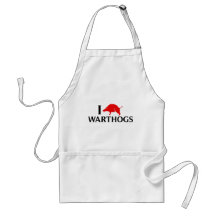 I Love Warthogs Apron