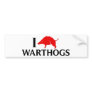 I Love Warthogs Bumper Stickers