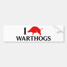 I Love Warthogs Bumper Stickers