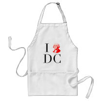 I Love (Washington) DC aprons by StateHood I Love (Washington) DC aprons