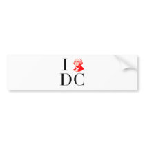 I Love (Washington) DC Bumper Sticker