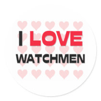 I LOVE WATCHMEN STICKERS