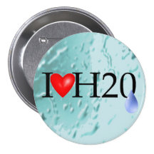 I Love Water Buttons