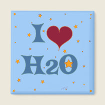 I Love Water! magnets