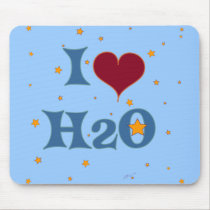 I Love Water! mousepads