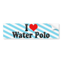 I Love Water Polo Bumper Stickers