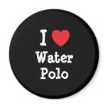 I love Water Polo heart custom personalized magnets