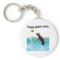 I love water polo key chain