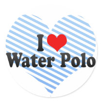 I Love Water Polo Sticker