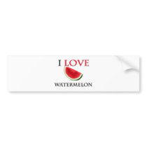 I Love Watermelon bumper stickers