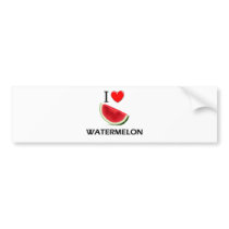 I Love Watermelon bumper stickers