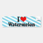 I Love Watermelon Bumper Sticker