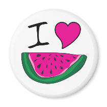I Love Watermelon magnets
