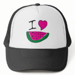 I Love Watermelon Trucker Hats