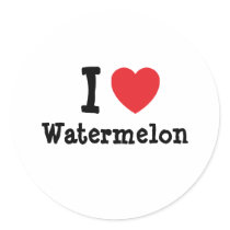 I love Watermelon heart T-Shirt stickers by funnycustomtshirts I love Watermelon heart T-Shirt stickers