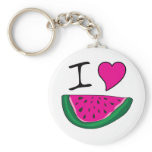 I Love Watermelon Keychains