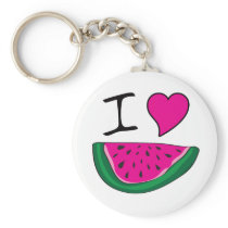 I Love Watermelon keychains