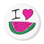 I Love Watermelon Fridge Magnet